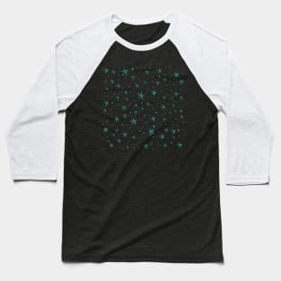 blue stars galaxy universe cosmic starry pattern black mask elegant glamour design Baseball T-Shirt